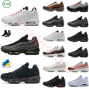 Hommes Femmes Chaussures de course 95 Triple Noir Blanc Jaune Neon Light Bleu Solaire Rouge Fumée Gris Midnight Navy Baskets de sport en plein air grande taille 12 46