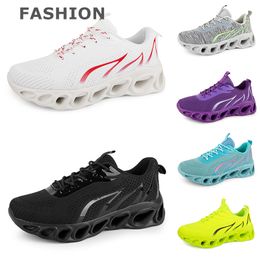 Hombres Mujeres Zapatos para correr Negro Blanco Rojo Azul Amarillo Neón Verde Gris Entrenadores para hombre Deportes Moda Zapatillas deportivas al aire libre EUR38-45 GAI Color19