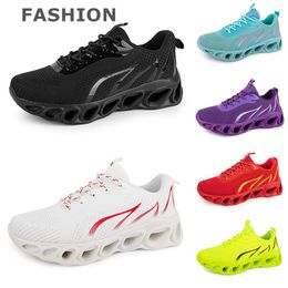 Hombres Mujeres Zapatos para correr Negro Blanco Rojo Azul Amarillo Neón Verde Gris Entrenadores para hombre Deportes Moda Zapatillas deportivas al aire libre EUR38-45 GAI Color42