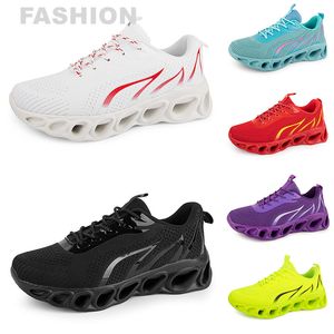 Hommes femmes chaussures de course noir blanc rouge bleu jaune néon gris mens entraîneurs sportive extérieure sport sneakers gai