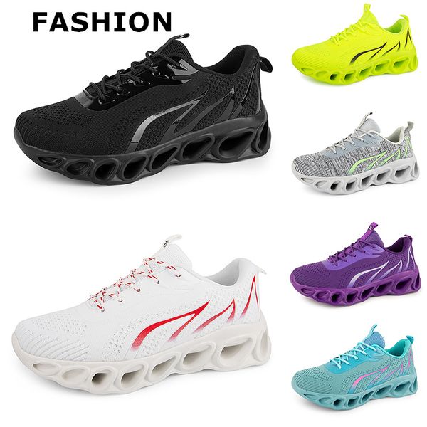 Hombres Mujeres Zapatos para correr Negro Blanco Rojo Azul Amarillo Neón Verde Gris Entrenadores para hombre Moda deportiva Zapatillas deportivas al aire libre 38-45 GAI color2