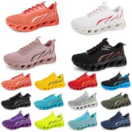 Hombres Mujeres Zapatos para correr Entrenador de moda Triple Negro Blanco Rojo Amarillo Púrpura Verde Azul Melocotón Teal Púrpura Naranja Rosa claro Fucsia Zapatillas deportivas transpirables Cuatro