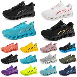 heren dames loopschoenen mode trainer drievoudig zwart wit rood geel paars groen blauw perzik blauwgroen paars roze fuchsia ademend sport sneakers zesentachtig