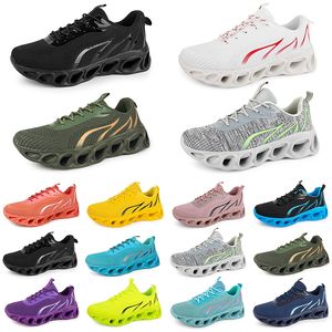 Men Dames hardloopschoenen mode trainer triple zwart wit rood geel paars groen blauw perzik groene roze fuchsia ademende sport sneakers vijfenzeventig gai