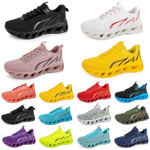 Hommes femmes chaussures de course entraîner triple noir blanc rouge jaune vert bleu pêche sarcelle violette rose fuchsia bêtise de sports respirants vingt-quatre gai