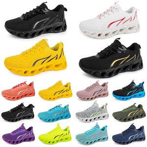 Hombres Mujeres Zapatos para correr Moda Entrenador Triple Negro Blanco Rojo Amarillo Púrpura Verde Azul Melocotón Teal Púrpura Rosa Fucsia Zapatillas deportivas transpirables Cincuenta y cuatro GAI