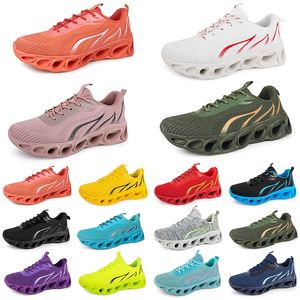 Men Dames Running schoenen Fashion Trainer Triple Black Wit Rood Geel Purple Green Blue Peach Teal Purple Orange Light Pink Fuchsia Breathable Sports Sneakers Negen