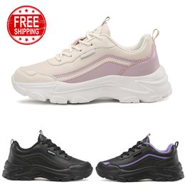 Livraison gratuite hommes femmes chaussures de course plate confort respirant violet noire rose rose entraîneurs sport sneakers gai