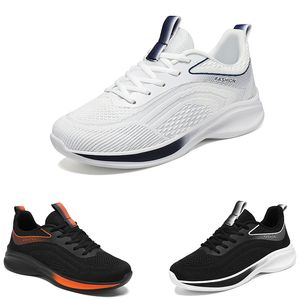 Livraison gratuite hommes femmes chaussures de course à lacets antidérapant plat plat noir orange blanc mens entraîneurs sport sneakers gai