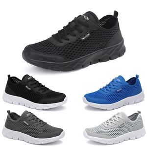 Gratis verzending Mannen Vrouwende schoenen Laag ademend anti-resistente comfort Triple Black Gray Blue Mens Trainers Sport Sneakers Gai