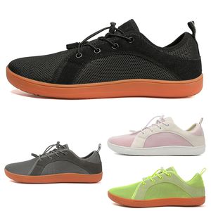 Livraison gratuite hommes femmes chaussures de course à lacets à lacets plats doux solide houstoux gris noir rose rose green entraîneurs sport sneakers gai