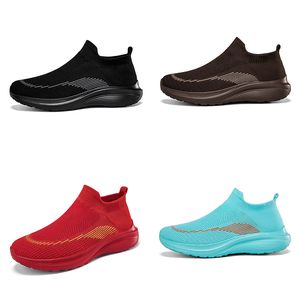 Hombres zapatillas para correr nuevos zapatos de moda para hombre malla informal multicolor slip-on light deportes zapatos 039