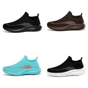 Hombres zapatillas para correr nuevos zapatos de moda para hombre malla informal multicolor slip-on light deportes zapatos 055