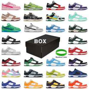 Hommes Femmes Chaussures de course Sneakers Flat Low Panda Blanc Noir Gris Fog UNC Syracuse Green Glow Chlorophyll Triple Pink Strange Love GAI baskets décontractées avec boîtes