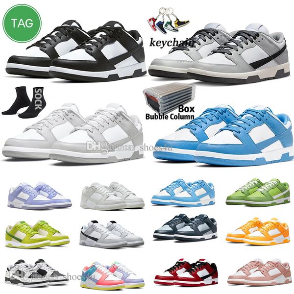 Hombres Mujeres Zapatos para correr Blanco Negro Activo Fucsia Panda Paloma Gris humo claro UNC Chicago Mediana Corte de oliva Púrpura Syracuse Pascua Hombres Zapatillas bajas Entrenadores