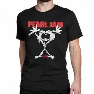 mannen Dames Cool Alive Pearls Jam T-shirts Muziekband Heavy Metal Cott Kleding Korte Mouw Crewneck Tees Cadeau Idee T-shirt r0jg#