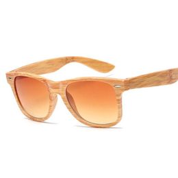 Lunettes de soleil rétro Hipster carrées à imprimé bois pour hommes et femmes, classiques, pour la conduite, pour l'extérieur, UV400, élégantes, imprimées en bois, 258L