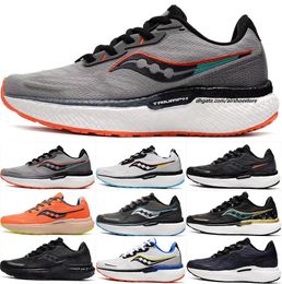 Hommes femmes saune triomphe 19 chaussures de course en caoutchouc triple triple blanc sofle sole vision couleur blush chaussures extérieures plate-forme sportive entraîneurs sneakers de créateurs