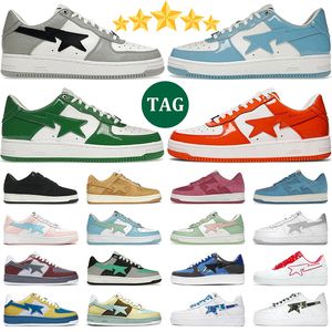 Men Dames schoenen Zwart Witte Sax Oranje Combo Roze Pastel Green Blue Suede Mens Running Trainer Outdoor Casual Shoes