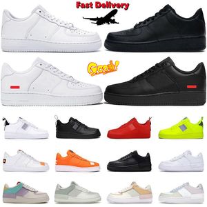 Femmes Hommes Chaussures de course airforce 1 Blanc Noir Forces Low af1 Shadow Utility Classique Triple Baskets Baskets air force one