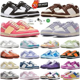 Hommes chaussures de femmes chaussures plates baskets décontractées bas panda blanc noir gris brouillard triple rose unc rose whisper team or actif fuchsia Strawberry peach mens trahisrs gai 34-48