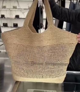 Stro geweven boodschappentassen ontwerper handtas grote capaciteit tote voor vrouwen schouder zomer strand weekend vakantie reist Bagjuko#