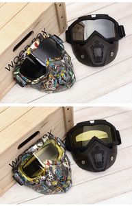 Men Women Ski Snowboard Mask Snowmobile Skiing Goggles Windproof Motocross Protective Glasses Safety with Mouth Filter