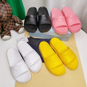 Pantoufles en caoutchouc pour hommes et femmes, pantoufles à plateforme ultra légères, sandales d'été de styliste avec boîte
