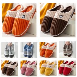 Männer Frauen Hausschuhe Baumwolle Schuhe Orange Braun Männer Frauen Baumwolle Schuhe Indoor warme Baumwolle Hausschuhe EUR 36-45