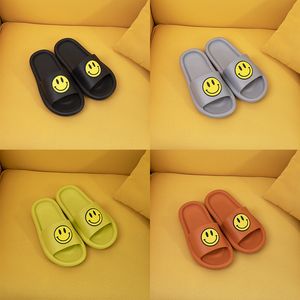 heren dames slippers smile slides Zwart Grijs Groen Oranje Roze badkamer antislip rubberen sandalen mode platte schoenen maat 35-45