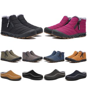 Hommes femmes bottes de neige triple châtaignier noir rose marine gris gris botte courte fourrure chaussures chaudes chaussures d'hiver