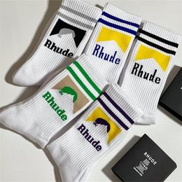 Mannen dames sokken katoen zwarte witte mode lange sokken hiphop unisex