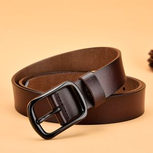 Hommes Femmes Solide Ceinture Femmes Véritable Cuir Noir Et Blanc Couleur Bronze Grande Boucle Designers Ceintures En Peau De Vachette Pour Hommes Luxurys Ceinture 3.8cm Cadeau