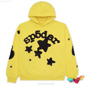 Sweat-shirt jaune pour hommes et femmes, jeune voyou Sp5der 1, Hip Hop Star Spider, 2023, pulls dans le monde entier, Buq5, 555555