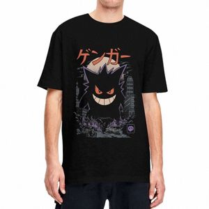 Mannen Vrouwen T-shirts Gengar Kaiju Japan Stijl Pokem Cool Pure Cott Tees Korte Mouw T-shirts Crewneck Tops Grafische 217X #