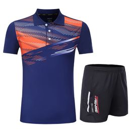 Hommes femmes Tennis T-shirt Running Tee Shirt Tennis Vraies Sports Badminton Kits Shorts Table Tennis Traine Uniforme 240307