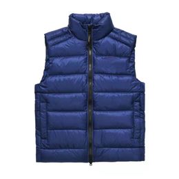 Hommes femmes Top qualité décontracté Canadiens Crofton réel blanc duvet d'oie gilet extérieur garder au chaud CG bouffée Capsule Style manteau veste