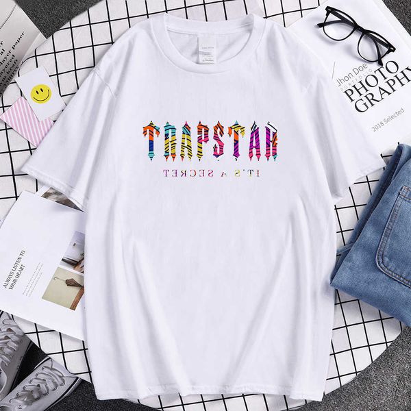 Hombres Mujeres Trapstar Designer 2023 Verano Camisetas de manga corta Usa Fashion Street Wear Casual camiseta Tops Tee Clothesyz75