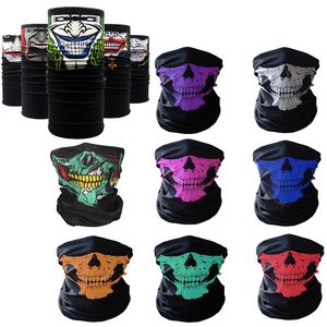 Universal Magic Face Sjaal Skull Ghost Design Outdoor Sport Rijden Hoofdband Fiets Cycling Neck Bandana Gezichtsmasker voor Mannen Vrouwen