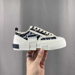 Mannen Vrouwen Vintage Klassieke Casual Schoenen Gradiënt Bedelaar Schoenen Laatste Nieuwe Graffiti Hoge Dichtheid Canvas Schoen Sneakers Outdoor Lage Roller dikke Zolen