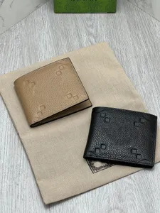 Men Women Wallet Designer Mode Brief Letter Logo Zwart Brown Lederen Wallet Ladies Purse Mode Card Holder Pocket Bag