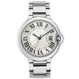 Heren/dames horloge 33 mm 36 mm 42 mm dames met diamanten omhulde verwerking ballonformaat roestvrijstalen band klassieke mode waterdicht Valentijnsdag cadeaulabel L