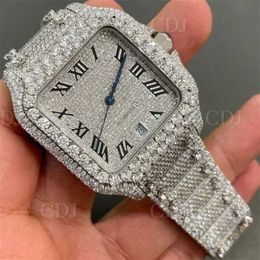 Mannen/Vrouwen Horloge Fabriek Pass Iced Out Luxe Horloges Lab Grown Diamond Mannen Sieraden Aangepaste Pols L