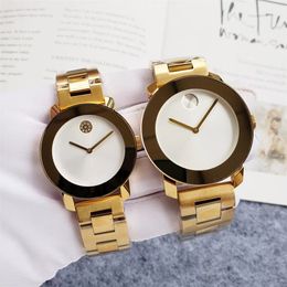 Hommes femmes montres Couple montres mouvement à Quartz 36mm 42mm cadran bracelet en acier inoxydable montre en cristal montre quotidienne paire de mode