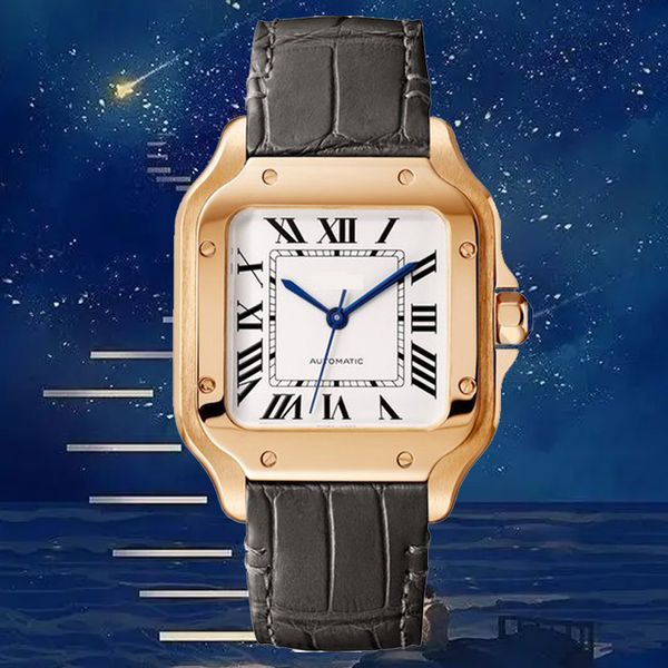 Hommes femmes montres montre de luxe designer bling montres carré aaa designer en acier inoxydable vacances amis cadeau étanche saphir lumineux montre de montre-bracelet