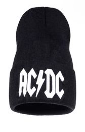 Men Winter Winter Warm Beanie Hat Rock AC/DC Rock Band Warm Winter Soft Knitted Beanies Hat Cap voor volwassen mannen Women9280734