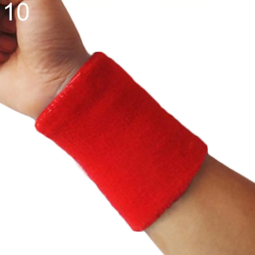 Men Women Wrist Sweatband Tennis Sport Wristband Volleyball Gym Tennis Wrist Brace Support Sweat Band Towel Bracelet Protector