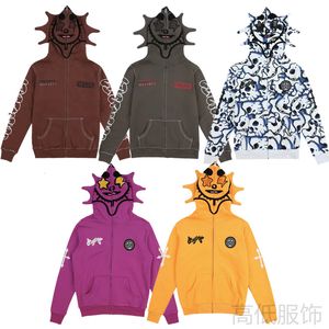 Heren Dames Y2k Star Alt Stacked Baggy Demon Hoodies Cargos Wijde pijpen Kleding Goth Cargos Mannen Ripped Slim Ropa Esthetische Coreana Cargos Hoodies