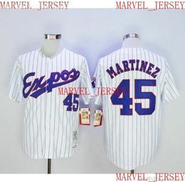 Men Women Youth #45 Dennis Martinez Baseball Jerseys Stitched Aangepast ELKE NAAM NUMMER Jersey XS-5XL
