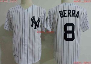 Hommes Femmes Jeunes # 8 Yogi Berra Baseball Jerseys blanc cousu personnaliser n'importe quel nom numéro jersey XS-5XL